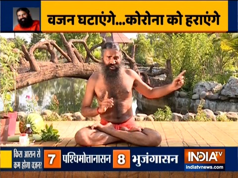 Do trikonasana, padahastasana to lose weight: Swami Ramdev