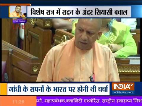 Yogi government holds 36-hour long assembly session on Mahatma Gandhi's birth anniversary