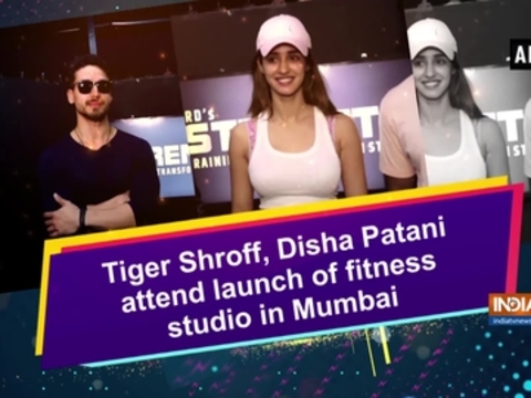 Tiger Shroff , Disha Patani attend launch of fitness studio in Mumbai