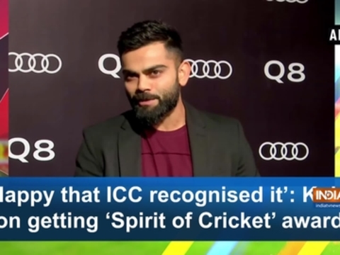 'Happy that ICC recognised it': Kohli on getting 'Spirit of Cricket' award