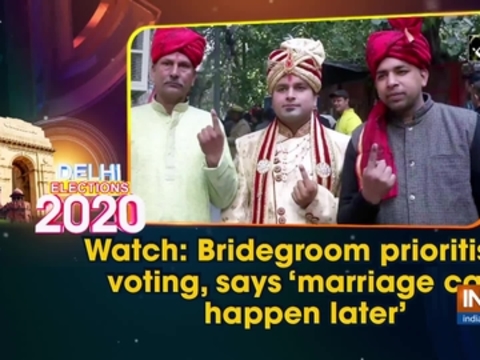 Watch: Bridegroom prioritises voting, says 'marriage can happen later'