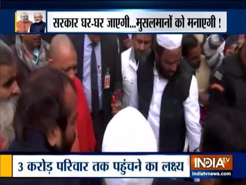 Chief Minister Yogi Adityanath meets people at Gorakhnath temple