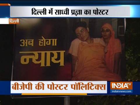 Delhi: BJP borrows Congress ‘Ab Nyay Hoga’ slogan to send across message on Sadhvi Pragya