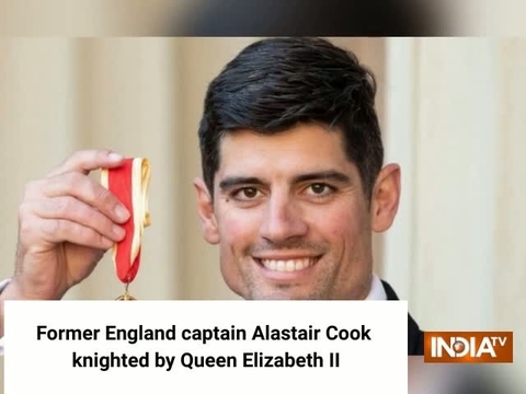 Former England captain Alastair Cook knighted by Queen Elizabeth II