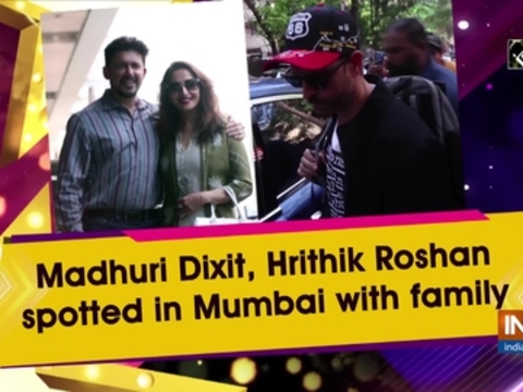 Madhuri Dixit, Hrithik Roshan spotted in Mumbai with family