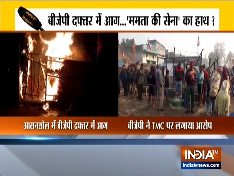 BJP office set ablaze in Asansol, party blames TMC