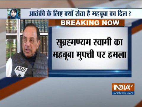 Subramanian Swamy lashes out at Mehbooba Mufti for showing support for terrorist's kin