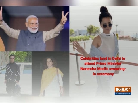 Kangana Ranaut, Shahid Kapoor, Hema Malini head to Delhi for PM Modi's swearing-in ceremony