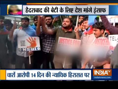 Delhi: NSUI Protests Against Hyderabad Gang Rape