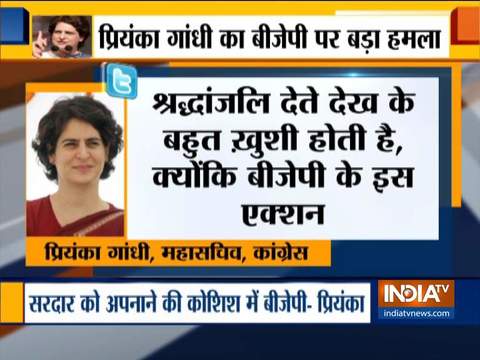 On his 144th birth anniversary, Priyanka Gandhi politicises Sardar Patel's legacy