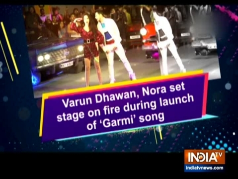 Varun Dhawan, Nora set stage on fire during launch of 'Garmi' song