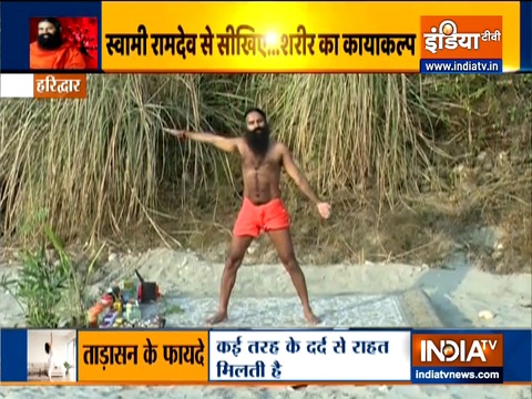 Know the benefits of Trikonasana yoga pose from Swami Ramdev