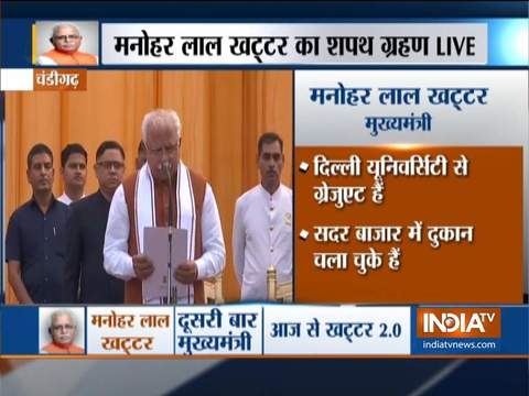 ML Khattar takes oath as Haryana Chief Minister