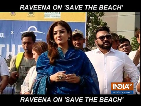 Raveena Tandon promotes Save The Beach campaign