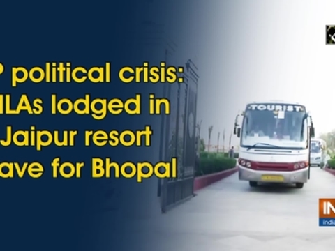 MP Political crisis: MLAs lodged in Jaipur resort leave for Bhopal