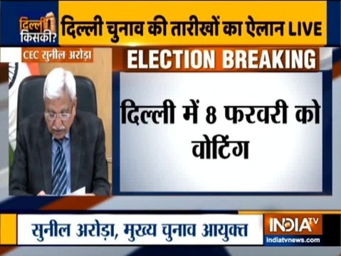 Delhi assembly polls on Feb 8, results on Feb 11: Election Commission