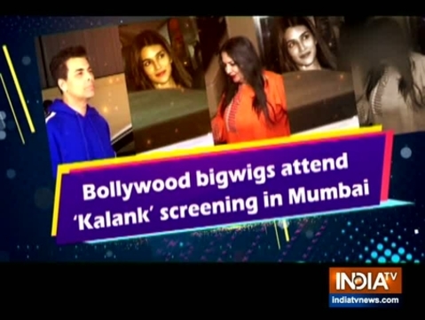 Bollywood bigwigs attend 'Kalank' screening in Mumbai