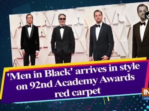 'Men in Black' arrives in style on 92nd Academy Awards red carpet