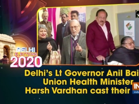 Delhi's Lt Governor Anil Baijal, Union Health Minister Harsh Vardhan cast their vote