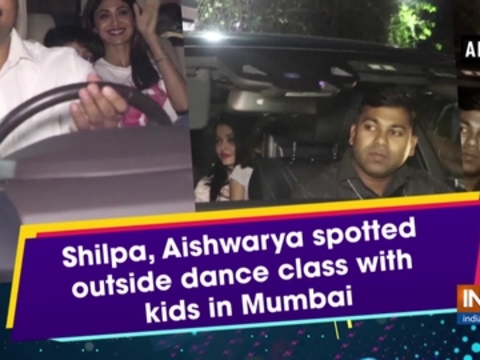 Shilpa, Aishwarya spotted outside dance class with kids in Mumbai