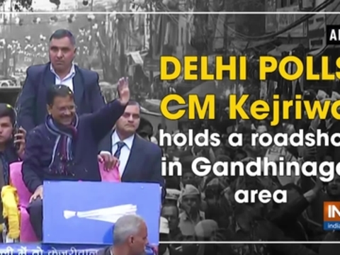 Delhi polls: CM Kejriwal holds a roadshow in Gandhinagar area