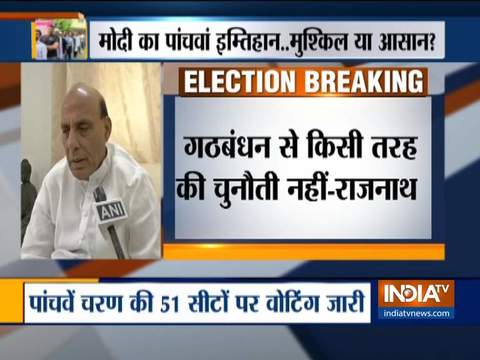 Mahagatbandhan no challenge for BJP in Lucknow: Rajnath Singh