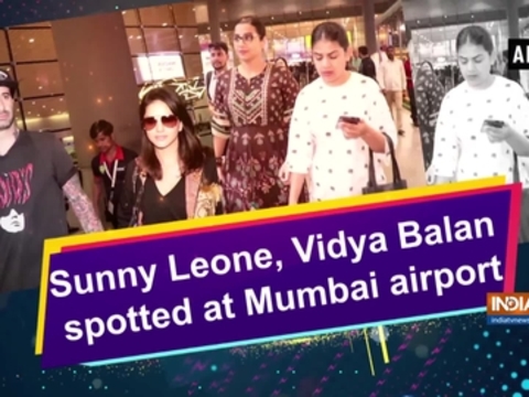 Sunny Leone, Vidya Balan spotted at Mumbai airport