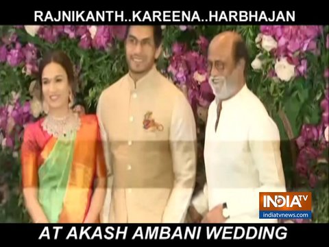 Kareena Kapoor, Rajinikanth & others arrive at Akash Ambani, Shloka Mehta's wedding