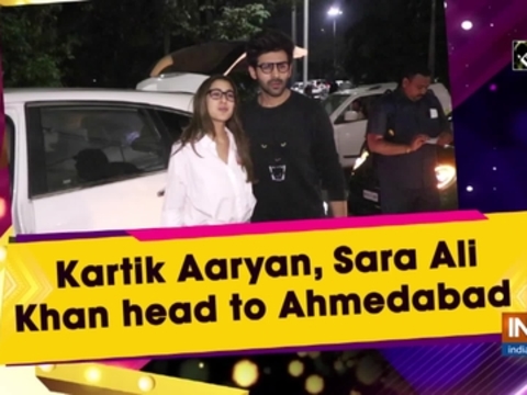 Kartik Aaryan, Sara Ali Khan head to Ahmedabad