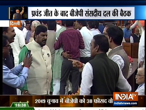 Leaders arrive for NDA parliamentary party meet