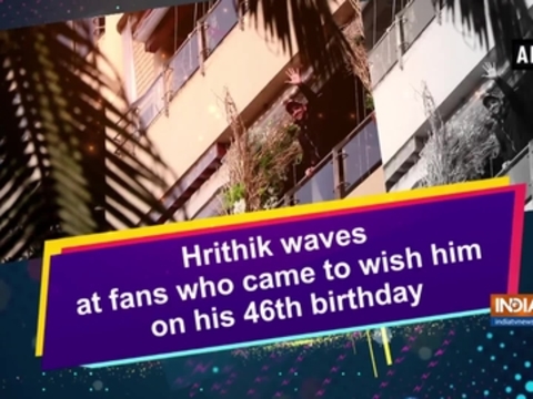 Hrithik waves at fans who came to wish him on his 46th birthday