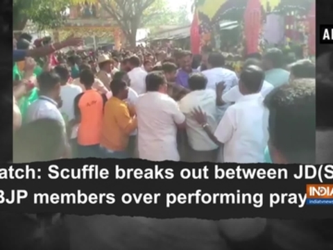 Watch: Scuffle breaks out between JD(S), BJP members over performing prayers