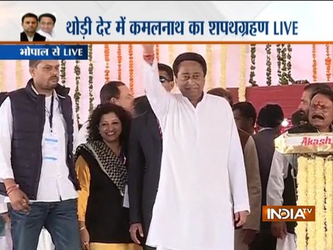 Congress CMs' swearing-in ceremony: Kamal Nath takes oath as 18th CM of Madhya Pradesh