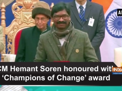 CM Hemant Soren honoured with 'Champions of Change' award