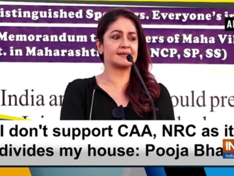 I don't support CAA, NRC as it divides my house: Pooja Bhatt