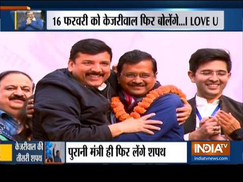 Arvind Kejriwal invites PM Modi for oath-taking ceremony on Feb 16