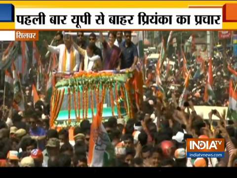 Priyanka Gandhi Vadra campaigns for party's MP candidate from Silchar