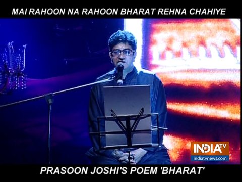 Watch: Prasoon Joshi recites his poem titled Bharat