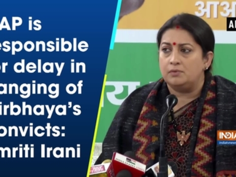 AAP is responsible for delay in hanging of Nirbhaya's convicts: Smriti Irani