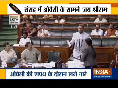 'Jai Shree Ram' slogans raised inside Parliament during Owaisi's swearing-in