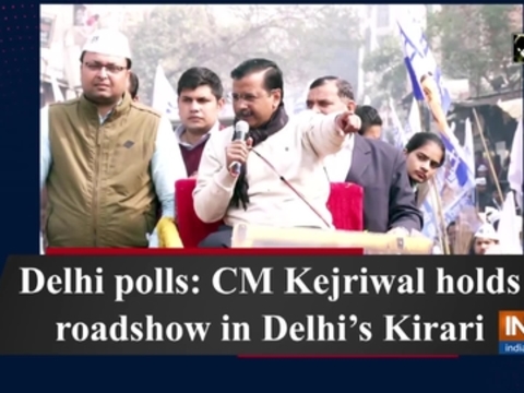 Delhi polls: CM Kejriwal holds roadshow in Delhi's Kirari