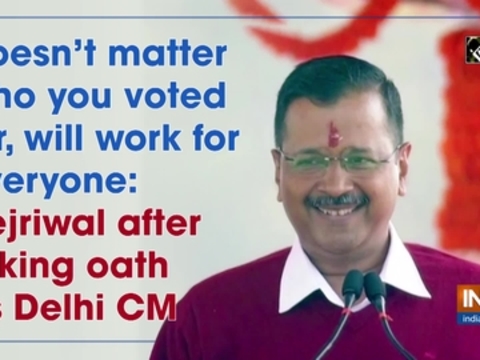 Doesn't matter who you voted for, will work for everyone: Kejriwal after taking oath as Delhi CM