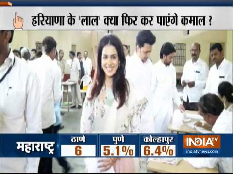 Maharashtra Assembly Polls: Riteish Deshmukh, wife Genelia D'Souza cast their votes in Mumbai