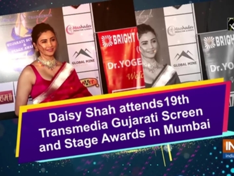 Daisy Shah attends 19th Transmedia Gujarati Screen and Stage Awards in Mumbai