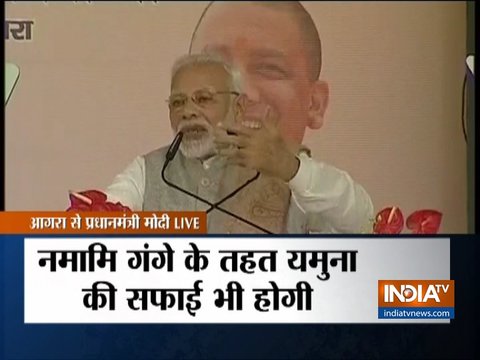 Under 'Namami Ganga' the cleaning of river Yamuna is also our priority: PM Modi in Agra