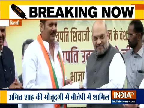 Udayanraje Bhosale  descendant of Shivaji Maharaj joins Bharatiya Janata Party