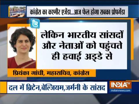 Priyanka Gandhi takes dig at Modi govt over EU MPs' Kashmir visit