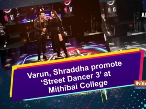 Varun, Shraddha promote 'Street Dancer 3' at Mithibai College