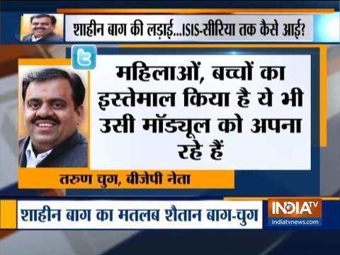 Tarun Chugh stirs controversy over Shaheen Bagh remark