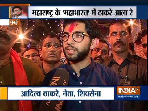 Shiv Sena leader Aaditya Thackeray holds mega roadshow in Mumbai's Worli